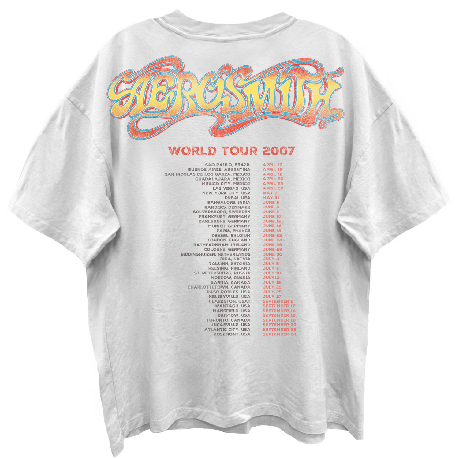 AEROSMITH Oversized T-Shirt, DREAM ON WORLD TOUR
