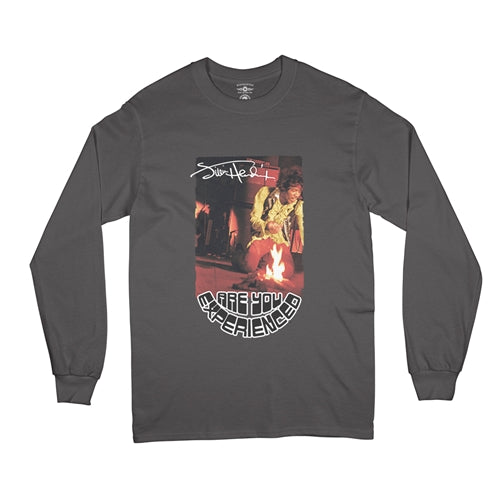 JIMI HENDRIX Long Sleeve T-Shirt, Burning Guitar