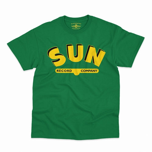 SUN RECORDS Superb T-Shirt, Company Logo Green