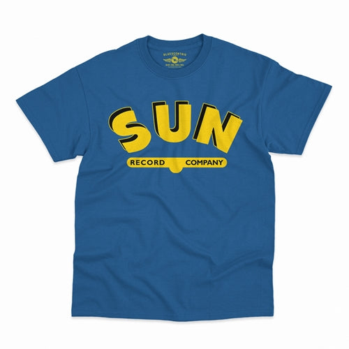 SUN RECORDS Superb T-Shirt, Company Logo Royal