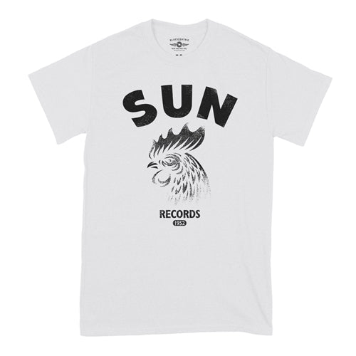 SUN RECORDS Superb T-Shirt, Gritty Rooster White