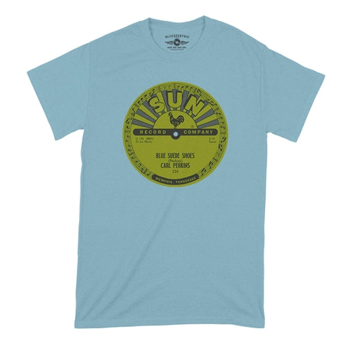 SUN RECORDS Superb T-Shirt, Carl Perkins Blue