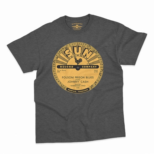 SUN RECORDS Superb T-Shirt, Johnny Cash Heather