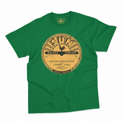 SUN RECORDS Superb T-Shirt, Johnny Cash Green