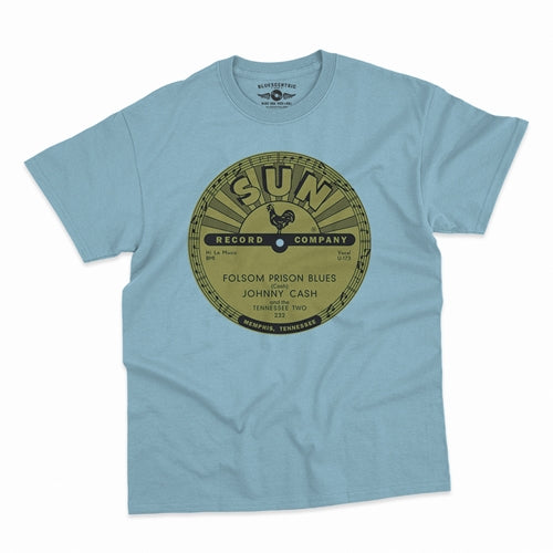 SUN RECORDS Superb T-Shirt, Johnny Cash Blue
