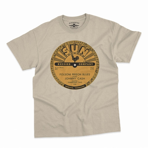 SUN RECORDS Superb T-Shirt, Johnny Cash Sand