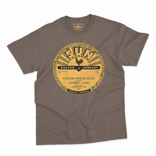SUN RECORDS Superb T-Shirt, Johnny Cash Taupe