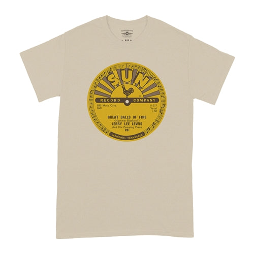 SUN RECORDS Superb T-Shirt, Great Balls of Fire Sand