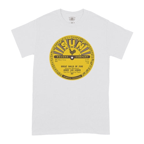 SUN RECORDS Superb T-Shirt, Great Balls of Fire White