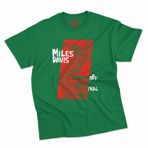 MILES DAVIS Superb T-Shirt, Monterey Jazz Fest 1964 Green