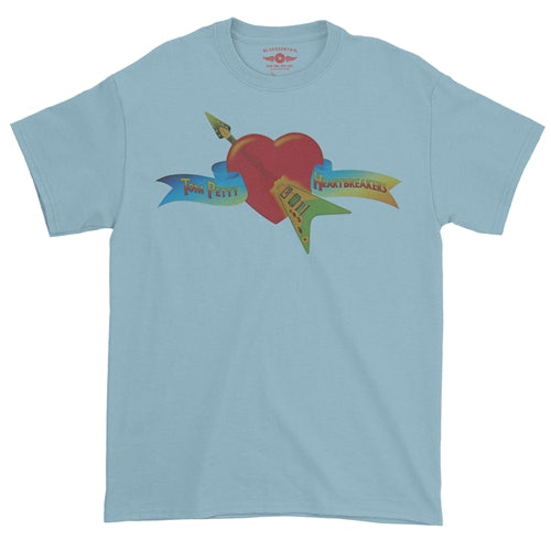 TOM PETTY &amp; THE HEARTBREAKERS Superb T-Shirt, Flying Logo Blue