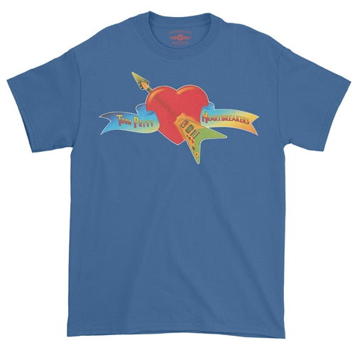 TOM PETTY &amp; THE HEARTBREAKERS Superb T-Shirt, Flying Logo Royal