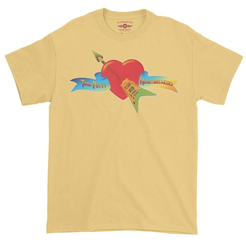 TOM PETTY &amp; THE HEARTBREAKERS Superb T-Shirt, Flying Logo Yellow