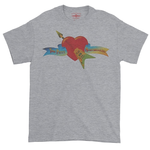 TOM PETTY &amp; THE HEARTBREAKERS Superb T-Shirt, Flying Logo Athletic