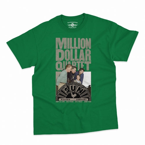 SUN RECORDS Superb T-Shirt, Million Dollar Quartet Green