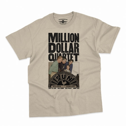 SUN RECORDS Superb T-Shirt, Million Dollar Quartet Sand