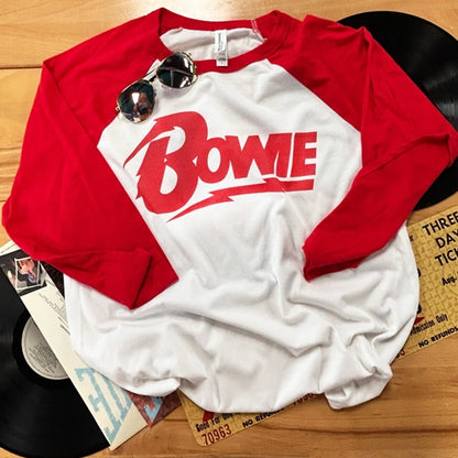 DAVID BOWIE Baseball T-Shirt, Diamond Logo (Limited Edition)