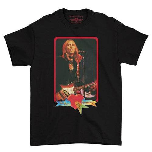 TOM PETTY &amp; THE HEARTBREAKERS Superb T-Shirt, Red Guitar Black