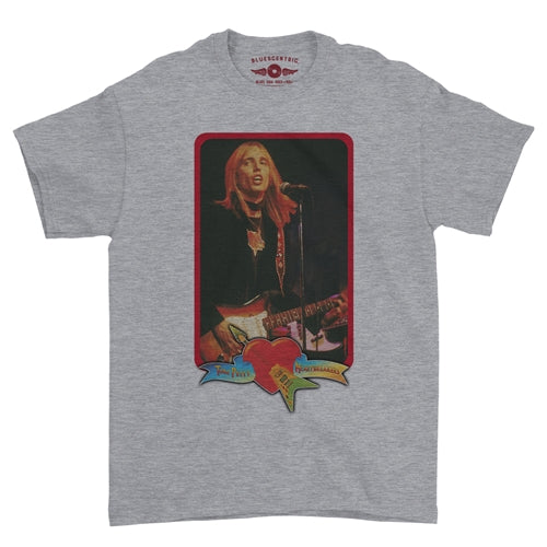 TOM PETTY &amp; THE HEARTBREAKERS Superb T-Shirt, Red Guitar Athletic