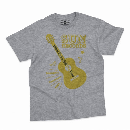 SUN RECORDS Superb T-Shirt, Halftone Guitar Athletic