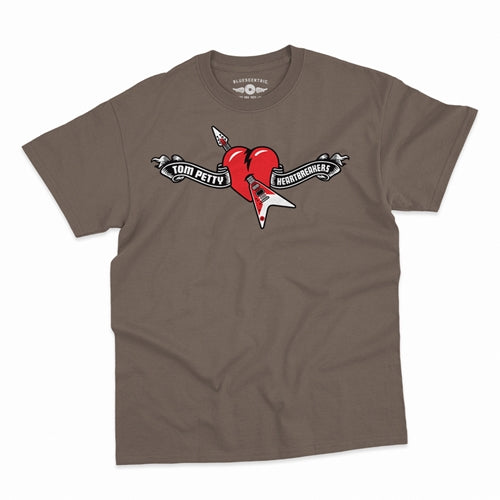 TOM PETTY &amp; THE HEARTBREAKERS Superb T-Shirt, Hard Lines Taupe