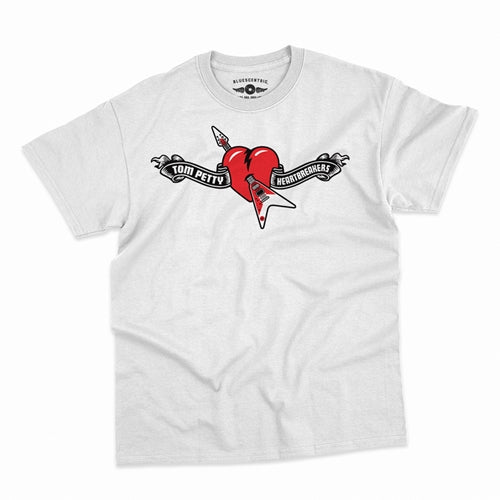 TOM PETTY &amp; THE HEARTBREAKERS Superb T-Shirt, Hard Lines White