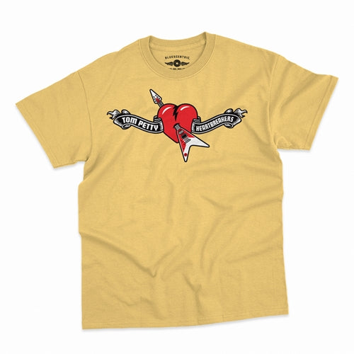 TOM PETTY &amp; THE HEARTBREAKERS Superb T-Shirt, Hard Lines Yellow