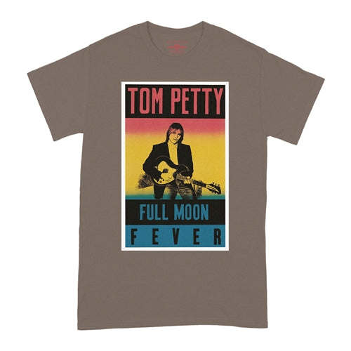 TOM PETTY &amp; THE HEARTBREAKERS Superb T-Shirt, Full Moon Fever Taupe