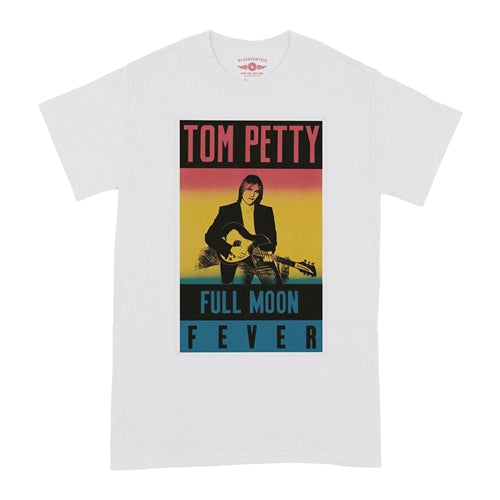 TOM PETTY &amp; THE HEARTBREAKERS Superb T-Shirt, Full Moon Fever White