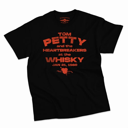 TOM PETTY &amp; THE HEARTBREAKERS Superb T-Shirt, At The Whisky 1980 on Black