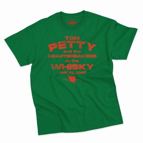 TOM PETTY &amp; THE HEARTBREAKERS Superb T-Shirt, At The Whisky 1980 Green