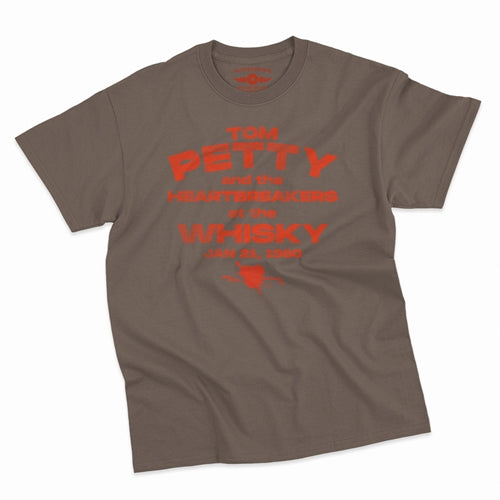 TOM PETTY &amp; THE HEARTBREAKERS Superb T-Shirt, At The Whisky 1980 Taupe