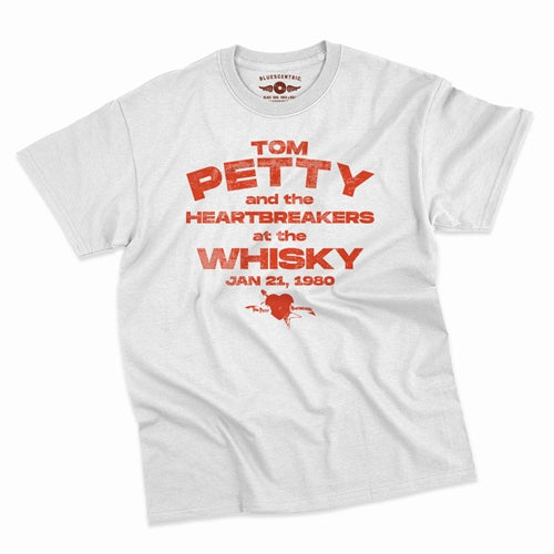 TOM PETTY &amp; THE HEARTBREAKERS Superb T-Shirt, At The Whisky 1980 White