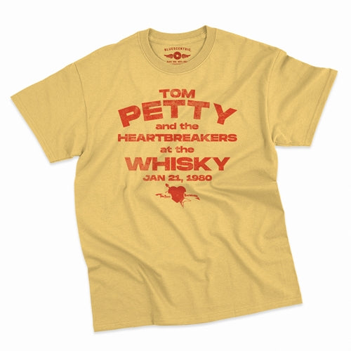 TOM PETTY &amp; THE HEARTBREAKERS Superb T-Shirt, At The Whisky 1980 Yellow
