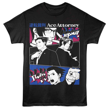 ACE ATTORNEY Eye-Catching T-Shirt, PHOENIX AND MILES
