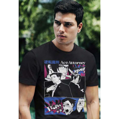 ACE ATTORNEY Eye-Catching T-Shirt, PHOENIX AND MILES