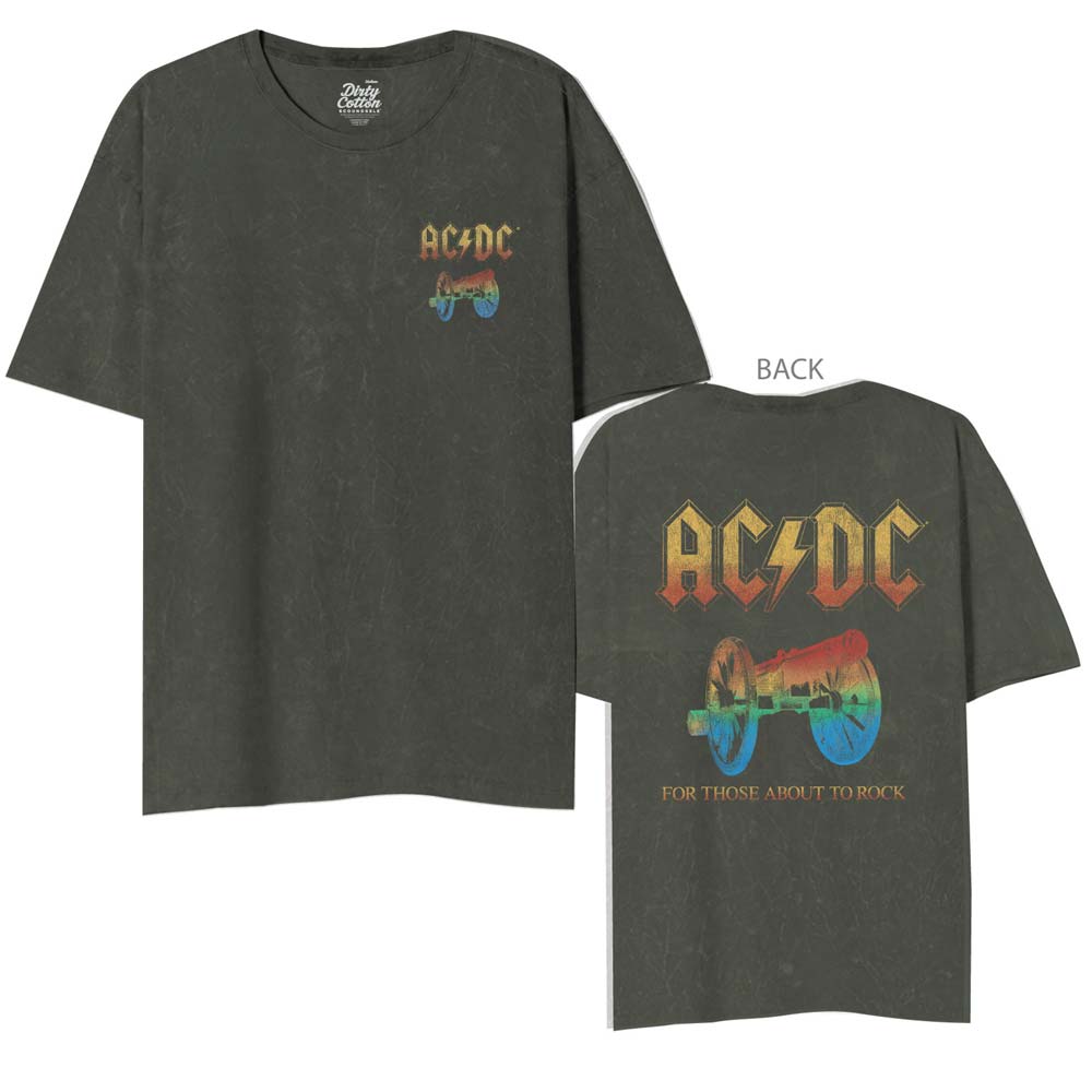 AC/DC Mineral Wash T-Shirt, Cannon Fodder