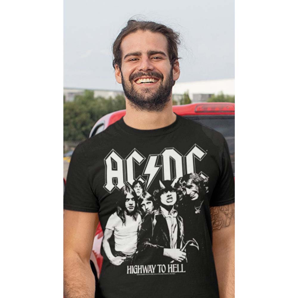 AC/DC Eye-Catching T-Shirt, BW Highway Photo