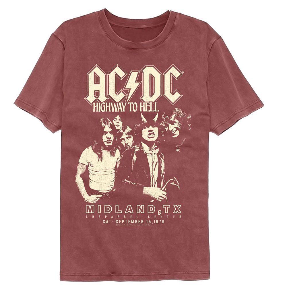 AC/DC Garment Dye T-Shirt, Texas 1979