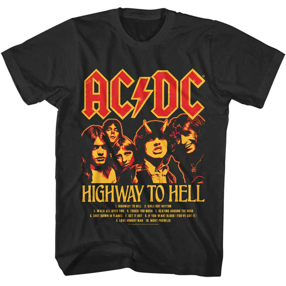 AC/DC Eye-Catching T-Shirt, HWTH TRACK LIST