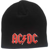 AC/DC Attractive Beanie Hat, Red 3d Logo