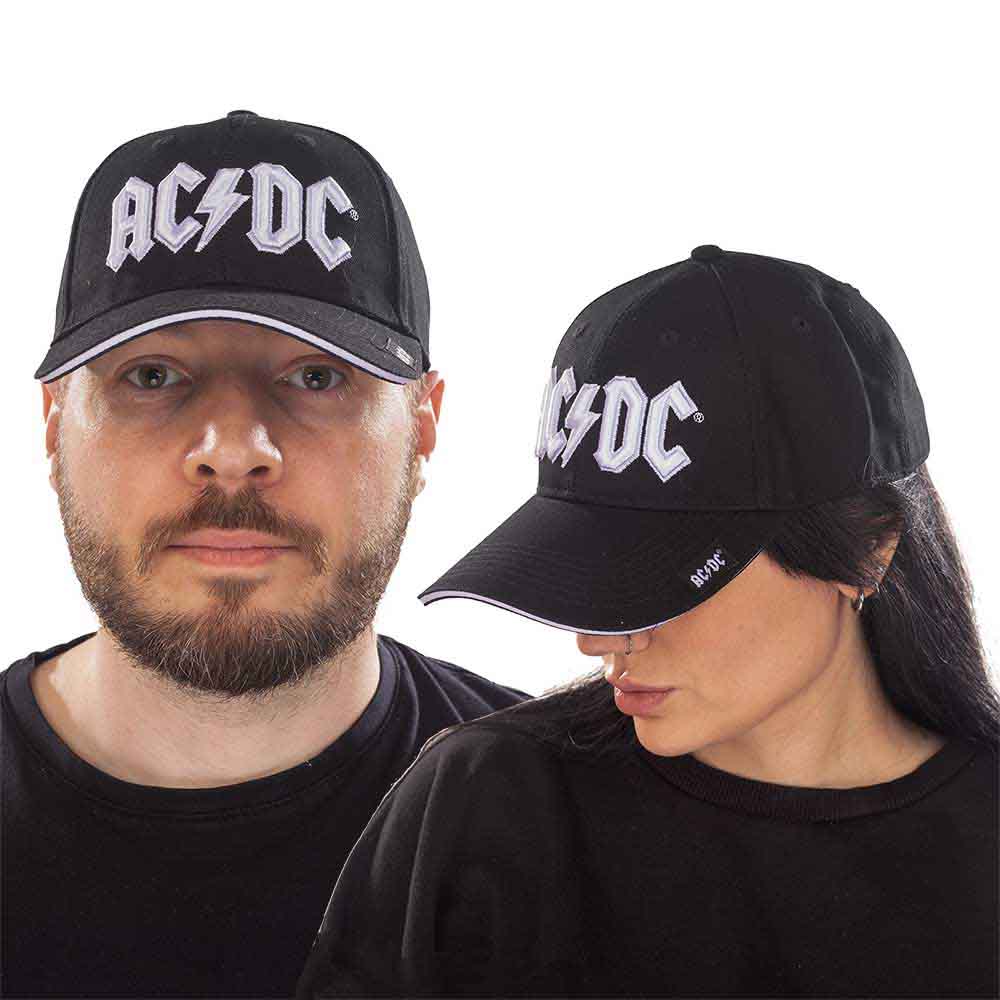 AC/DC Baseball Cap, White Logo