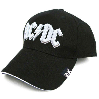 AC/DC Baseball Cap, White Logo