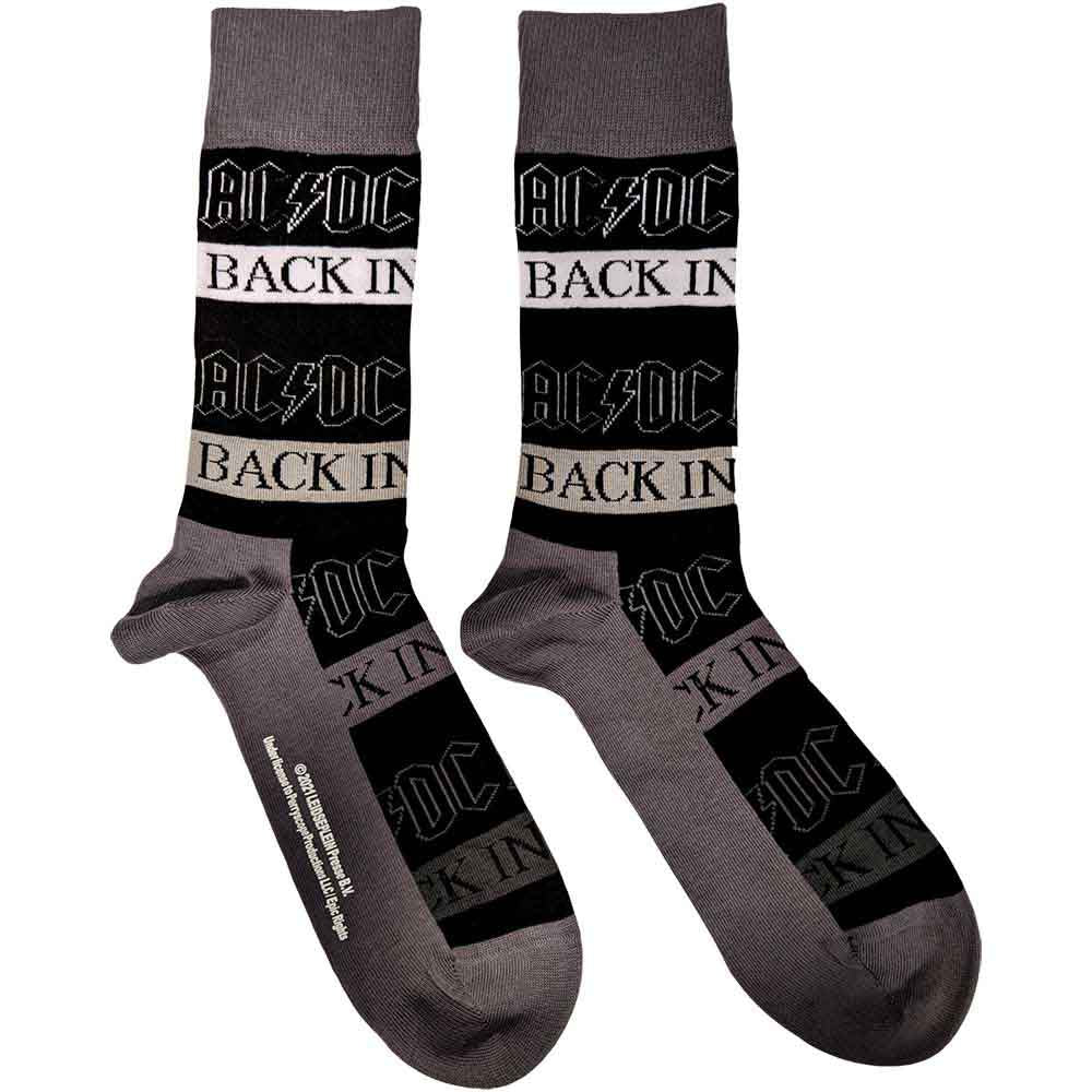 AC/DC Unisex Ankle Socks, Back In Black