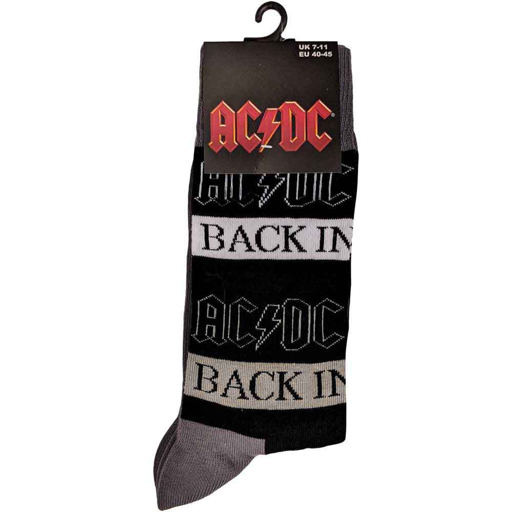 AC/DC Unisex Ankle Socks, Back In Black