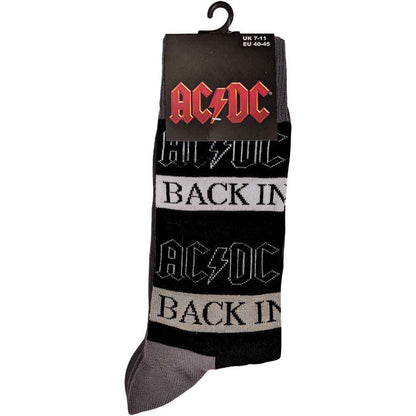 AC/DC Unisex Ankle Socks, Back In Black