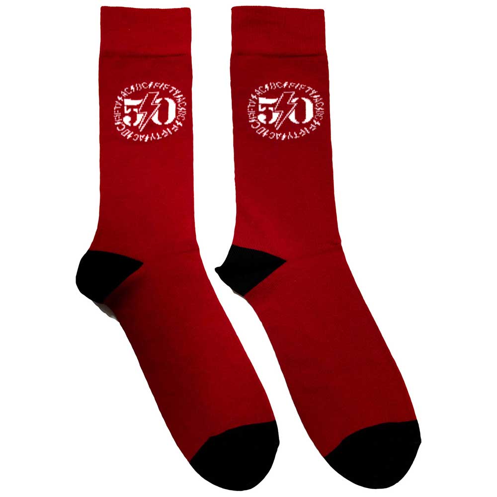 AC/DC Unisex Ankle Socks, 50th Logo