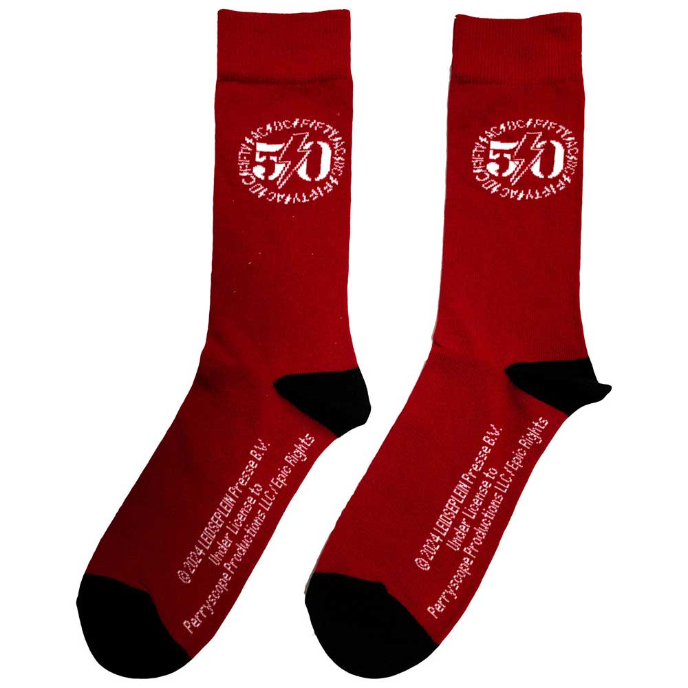 AC/DC Unisex Ankle Socks, 50th Logo