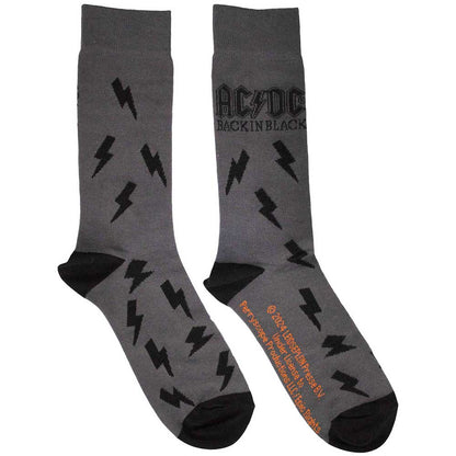 AC/DC Unisex Ankle Socks, Back In Black Bolts