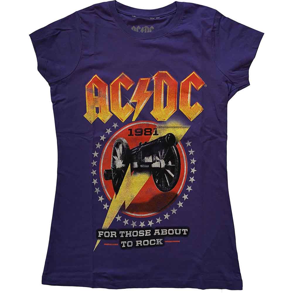 AC/DC Attractive T-Shirt, For Those About To Rock '81 – Authentic Band ...